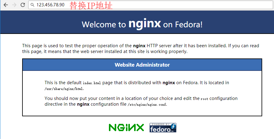 Nginx default config.